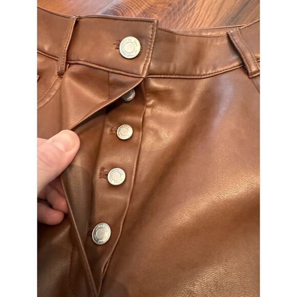 Aritzia Wilfred Oracle Faux Leather Balloon Pants Size 6 Brown EUC - Picture 11 of 16